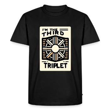 I'm The Third Triplet 6 - Men's Premium Organic T-Shirt - black - Front - Nico (187cm)