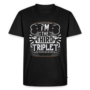 I'm The Third Triplet 7 - Men's Premium Organic T-Shirt - black - Front - Nico (187cm)
