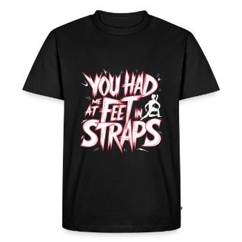 Tu m’avais aux pieds dans les sangles 55 - T-shirt Premium bio Homme - noir - Devant - Nico (187cm)