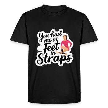 Tu m’avais aux pieds dans les sangles 54 - T-shirt Premium bio Homme - noir - Devant - Nico (187cm)