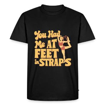 Tu m’avais aux pieds dans les sangles 59 - T-shirt Premium bio Homme - noir - Devant - Nico (187cm)