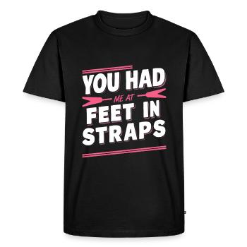 Tu m’avais aux pieds dans les sangles 62 - T-shirt Premium bio Homme - noir - Devant - Nico (187cm)