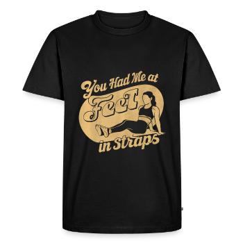 Tu m’avais à pieds dans des sangles 61 - T-shirt Premium bio Homme - noir - Devant - Nico (187cm)