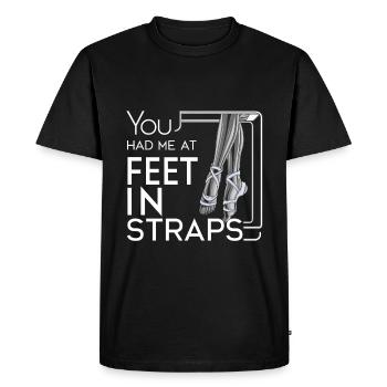 Tu m’avais aux pieds dans les sangles 63 - T-shirt Premium bio Homme - noir - Devant - Nico (187cm)