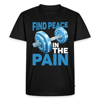 Trouver la paix dans la douleur 68 - T-shirt Premium bio Homme - noir - Devant - Nico (187cm)