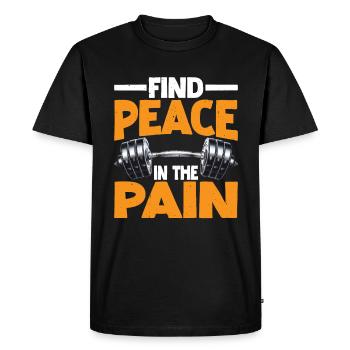 Trouver la paix dans la douleur 69 - T-shirt Premium bio Homme - noir - Devant - Nico (187cm)