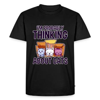 Je pense probablement à Cats 4 - T-shirt Premium bio Homme - noir - Devant - Nico (187cm)