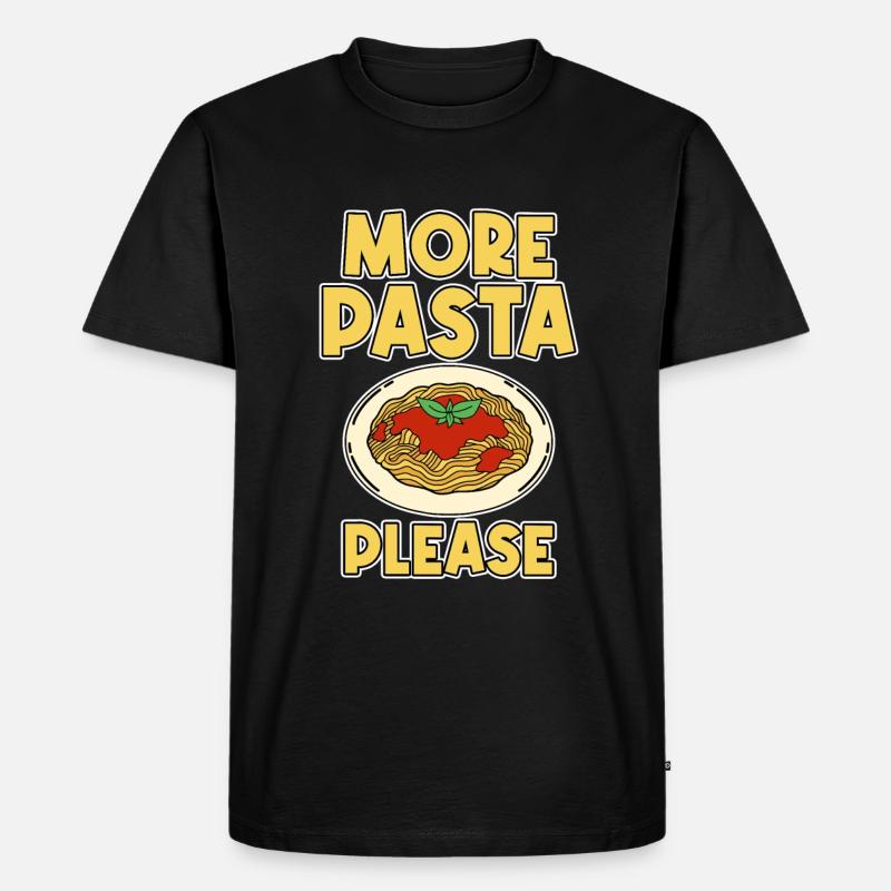 More Pasta Please 2 - Männer Premium Bio T-Shirt - Schwarz
