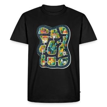 Car Play Mate - Les enfants donnent un massage aux parents 2 - T-shirt Premium bio Homme - noir - Devant - Nico (187cm)