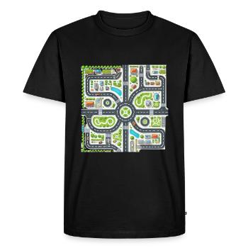 Car Play Mate - Les enfants donnent un massage aux parents 5 - T-shirt Premium bio Homme - noir - Devant - Nico (187cm)