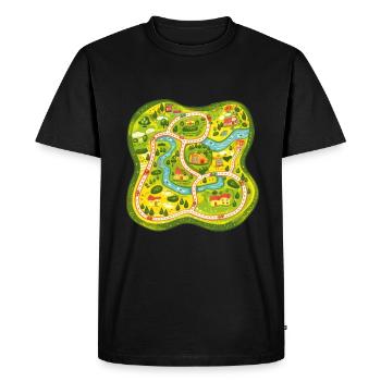 Tapis de jeu avec fonction de massage pour les parents 2 - T-shirt Premium bio Homme - noir - Devant - Nico (187cm)