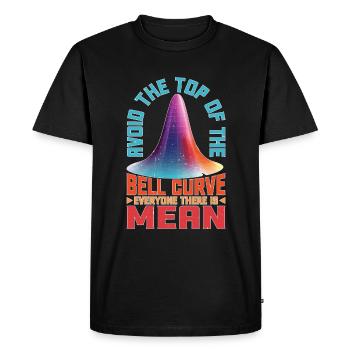 Évitez le sommet de la courbe en cloche, tout le monde est méchant 2 - T-shirt Premium bio Homme - noir - Devant - Nico (187cm)