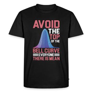 Évitez le haut de la courbe en cloche, tout le monde est méchant - T-shirt Premium bio Homme - noir - Devant - Nico (187cm)