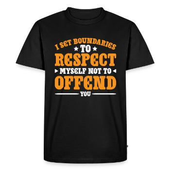 I Set Boundaries To Respect Myself 3 - Men's Premium Organic T-Shirt - black - Front - Nico (187cm)