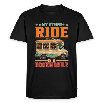 My Other Ride Is A Bookmobile - Men's Premium Organic T-Shirt - black - Front - Nico (187cm)