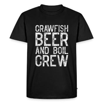 Écrevisses, bière et Crew 3 - T-shirt Premium bio Homme - noir - Devant - Nico (187cm)