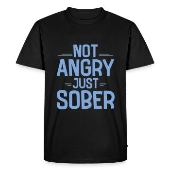Not Angry Just Sober 4 - Men's Premium Organic T-Shirt - black - Front - Nico (187cm)