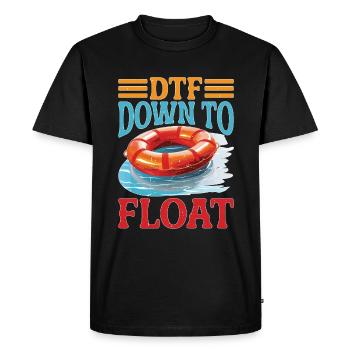 DTF Down To Float - T-shirt Premium bio Homme - noir - Devant - Nico (187cm)