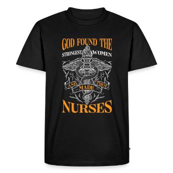 God Found The Strong Women And Made Them Nurses 3 - Men's Premium Organic T-Shirt - black - Front - Nico (187cm)