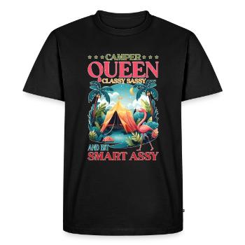 Camper Queen Classy Sassy And Bit Smart Assy - Men's Premium Organic T-Shirt - black - Front - Nico (187cm)