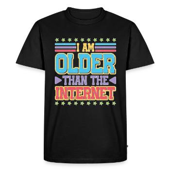 I Am Older Than The Internet 6 - Men's Premium Organic T-Shirt - black - Front - Nico (187cm)