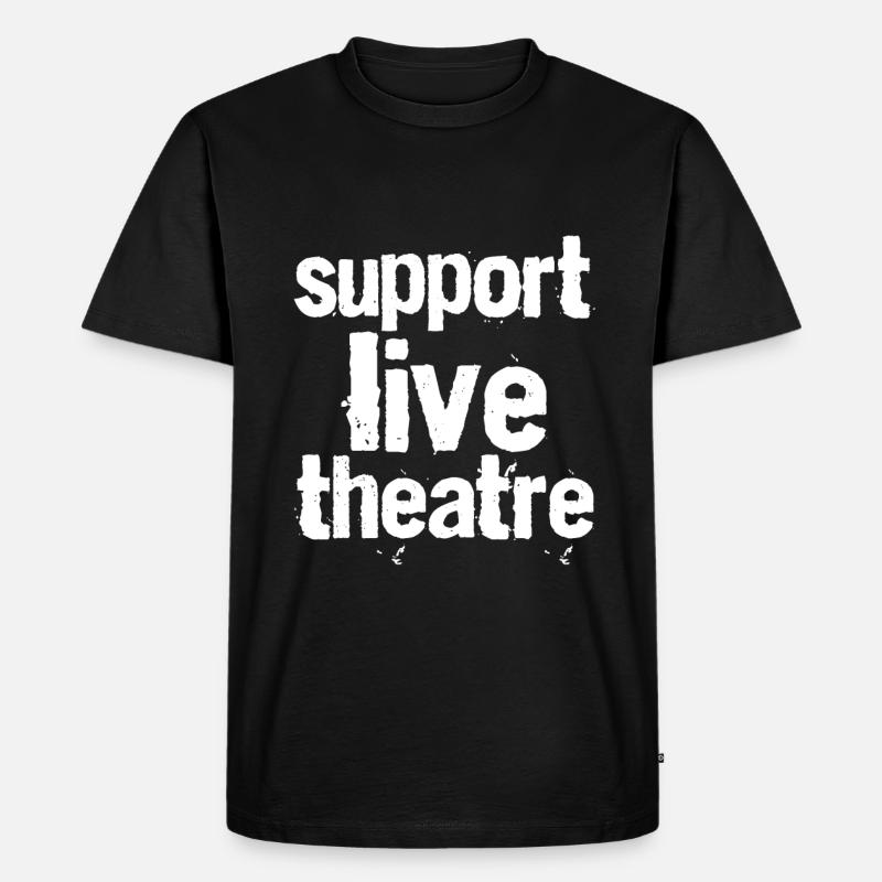 Support Live Theatre - Männer Premium Bio T-Shirt - Schwarz