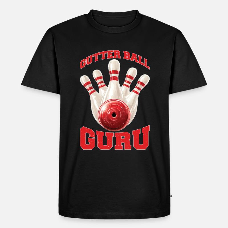 Gutter Ball Guru - Männer Premium Bio T-Shirt - Schwarz