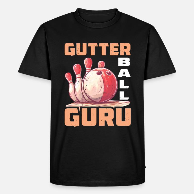 Gutter Ball Guru 2 - Männer Premium Bio T-Shirt - Schwarz