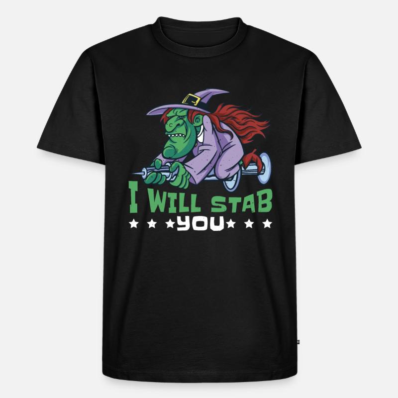 I Will Stab You 7 - Männer Premium Bio T-Shirt - Schwarz