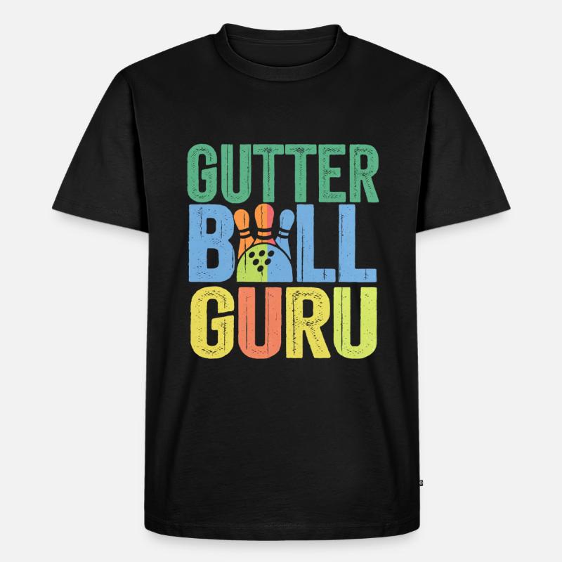 Gutter Ball Guru 6 - Männer Premium Bio T-Shirt - Schwarz