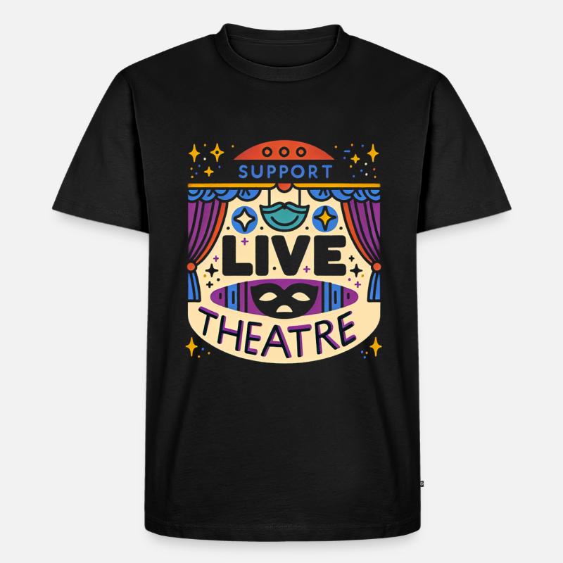 Support Live Theatre 5 - Männer Premium Bio T-Shirt - Schwarz