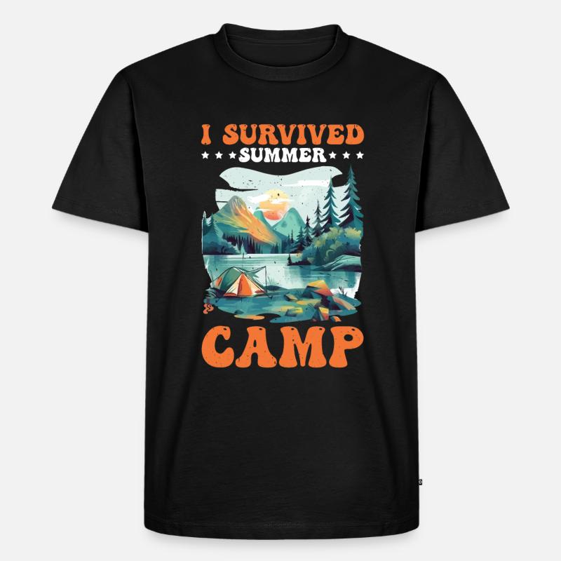 I Survived Summer Camp 5 - Männer Premium Bio T-Shirt - Schwarz