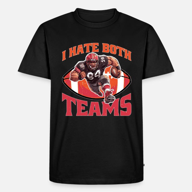 I Hate Both Teams 19 - Männer Premium Bio T-Shirt - Schwarz