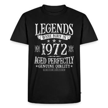 Né en 1972 Legends Cadeau d’anniversaire - T-shirt Premium bio Homme - noir - Devant - Nico (187cm)
