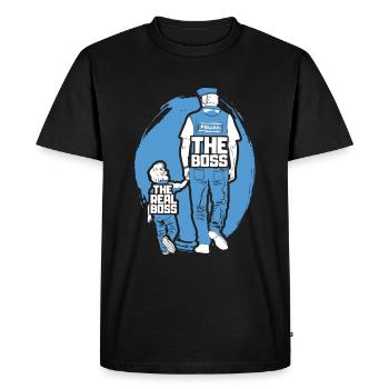Police Papa Son Partner Look - Men's Premium Organic T-Shirt - black - Front - Nico (187cm)