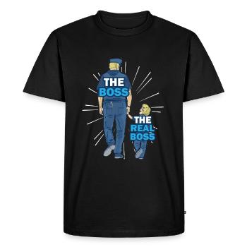 Police Papa Son Partner Look - Men's Premium Organic T-Shirt - black - Front - Nico (187cm)