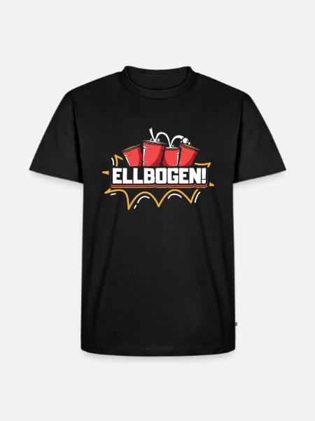 Bierpong Ellbogen Beerpong - Männer Premium Bio T-Shirt - Schwarz
