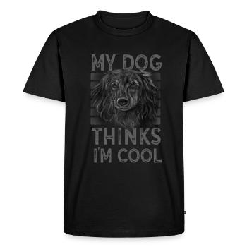My Dog Thinks I'm Cool Dog Lover Dog Owner - Men's Premium Organic T-Shirt - black - Front - Nico (187cm)