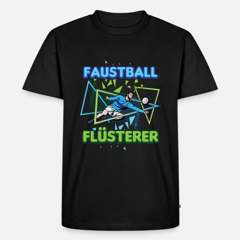Faustball Flüsterer Rückschlagspiel Faustballer - Männer Premium Bio T-Shirt - Schwarz