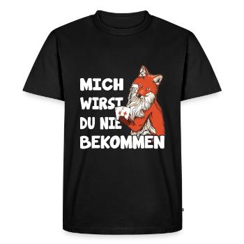 Fox caught card game double head - Men's Premium Organic T-Shirt - black - Front - Nico (187cm)