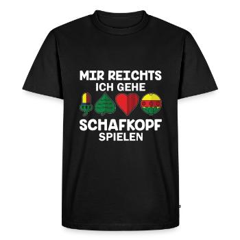 Assez pour moi je vais Schafkopf Bayern Tirol - T-shirt Premium bio Homme - noir - Devant - Nico (187cm)