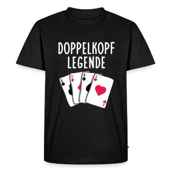 Double-headed Legend Playing Cards - Men's Premium Organic T-Shirt - black - Front - Nico (187cm)