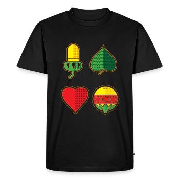 Schafkopfkarten Bayerisches Schafkopf Schnapsen - T-shirt Premium bio Homme - noir - Devant - Nico (187cm)