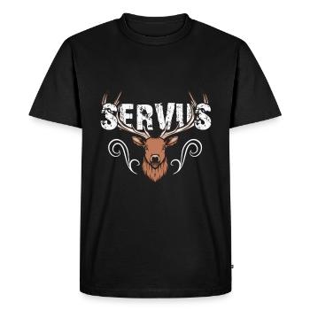 Servus Styrie Bavière Dirndl Femmes - T-shirt Premium bio Homme - noir - Devant - Nico (187cm)