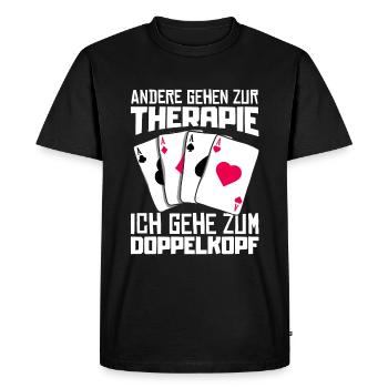 Others go to therapy I go to double head - Men's Premium Organic T-Shirt - black - Front - Nico (187cm)
