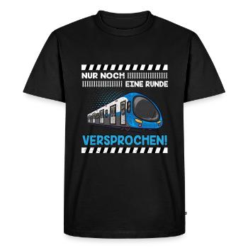 Straßenbahn Straßenbahnfahrer Tram Trambahn - Männer Premium Bio T-Shirt - Schwarz - Vorne - Nico (187cm)
