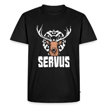 Servus Bayern Tiroler Bua Steiermark - Men's Premium Organic T-Shirt - black - Front - Nico (187cm)