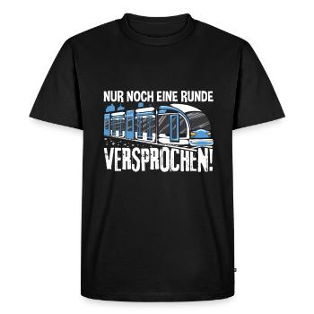 Straßenbahn Straßenbahnfahrer Tram Zug - Männer Premium Bio T-Shirt - Schwarz - Vorne - Nico (187cm)