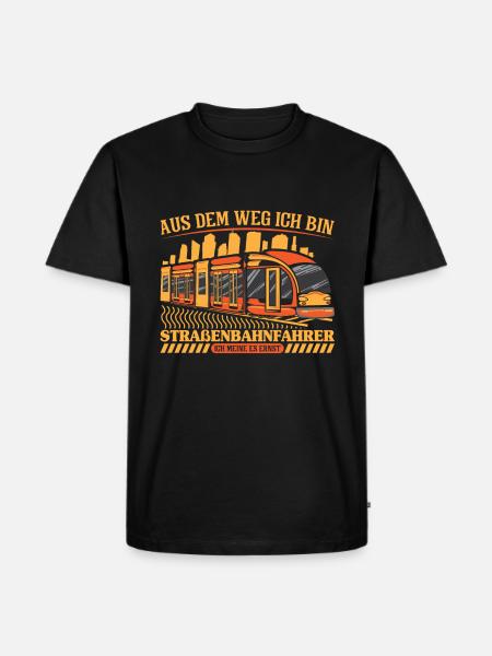Straßenbahn Straßenbahnfahrer S-Bahn - Männer Premium Bio T-Shirt - Schwarz