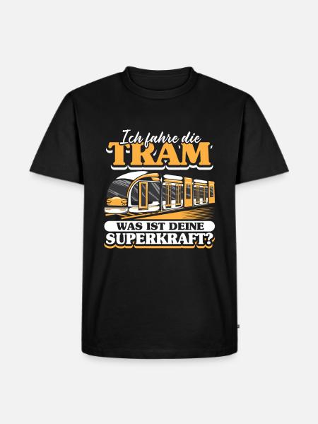 Straßenbahn Straßenbahnfahrer S-Bahn - Männer Premium Bio T-Shirt - Schwarz